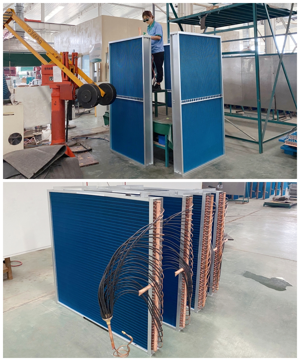 图6外壳和管冷凝器蒸发器生产线